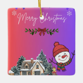 Ornamento De Cerâmica Feliz Natal
