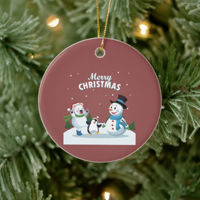 Ornamento De Cerâmica Feliz Natal (Árvore)