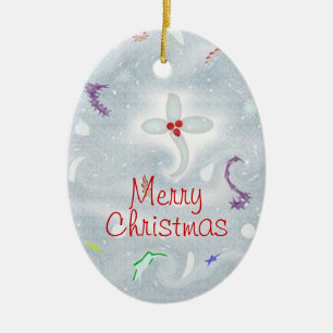 Ornamento De Cerâmica Feliz Natal