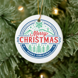 Ornamento De Cerâmica Feliz Natal 2