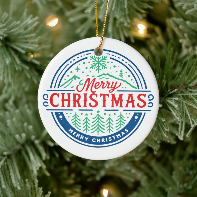 Ornamento De Cerâmica Feliz Natal 2 (Árvore)
