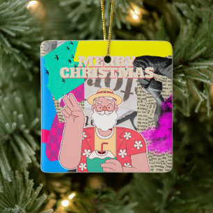 Ornamento De Cerâmica Feliz Natal 2024