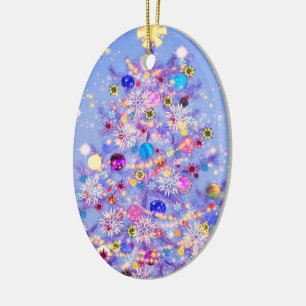 Ornamento De Cerâmica Feliz Natal - Árvore de Natal - Estrela