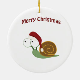 Ornamento De Cerâmica Feliz Natal! Caracol