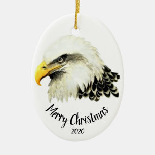 Ornamento De Cerâmica Feliz Natal datado feito sob encomenda do pássaro