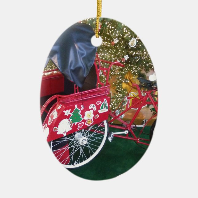 Ornamento De Cerâmica Feliz Natal de Bali Indonésia (Frente)