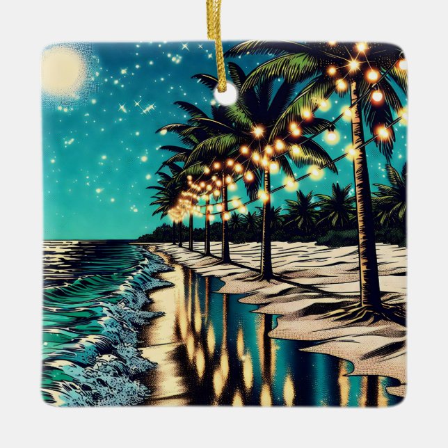 Ornamento De Cerâmica Feliz Natal dos Pássaros Neves dos Eua (Frente)