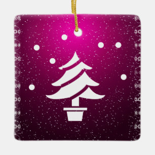 Ornamento De Cerâmica Feliz Natal e Feliz ano novo!