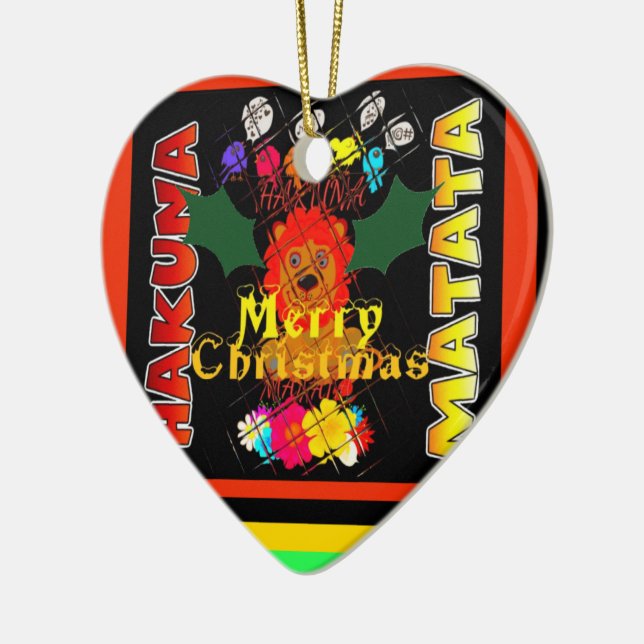 Ornamento De Cerâmica Feliz Natal e um Feliz ano novo (Esquerda)