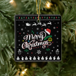 Ornamento De Cerâmica Feliz Natal Engraçado