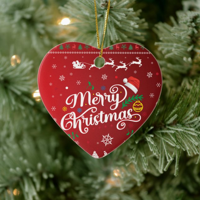 Ornamento De Cerâmica Feliz Natal Engraçado (Árvore)