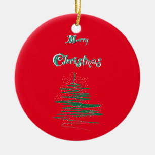 Ornamento De Cerâmica Feliz Natal Flocos de Neve