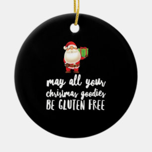 Ornamento De Cerâmica Feliz Natal Gluten Livre