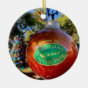 Ornamento De Cerâmica Feliz Natal no Parque