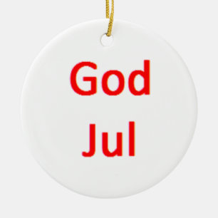 Ornamento De Cerâmica feliz natal norueguês