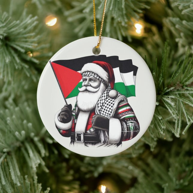 Ornamento De Cerâmica Feliz Natal, Palestina: Só Causa Unidade Ornam (Árvore)