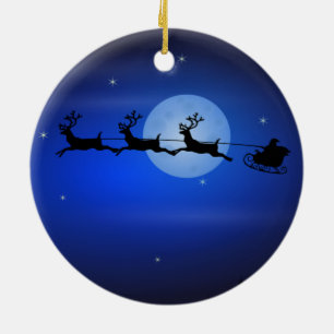 Ornamento De Cerâmica Feliz Natal - Papais noeis - Presente Para Você