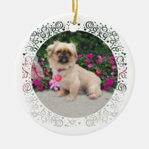 Ornamento De Cerâmica Feliz Natal Pékinese