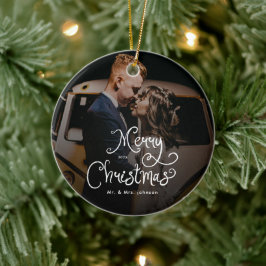 Ornamento De Cerâmica Feliz Natal Roteiro Caprichoso Foto Personalizada