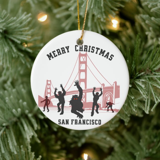 Ornamento De Cerâmica Feliz Natal San Francisco Souvenir Natal (Árvore)