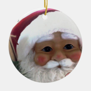 Ornamento De Cerâmica Feliz Natal Santa Clause
