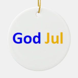 Ornamento De Cerâmica feliz natal sueco
