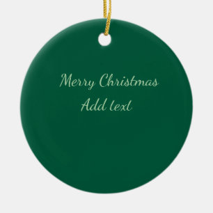 Ornamento De Cerâmica Feliz Natal verde plano fundo solo feriado