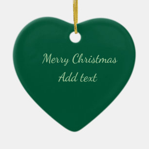Ornamento De Cerâmica Feliz Natal verde plano solo holida
