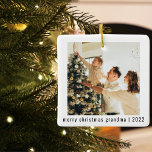 Ornamento De Cerâmica Feliz Natal Vovó 2022 | Duas Fotos<br><div class="desc">Feliz Natal Vovó 2022 | Duas Fotos</div>