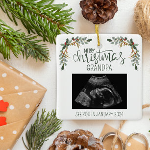 Ornamento De Cerâmica Feliz Natal Vovô Ultrasom Foto