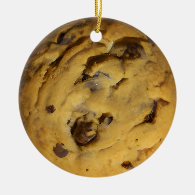 Ornamento De Cerâmica Feliz Natal Weir-massinha | Funny Choc Cookie Pun (Frente)