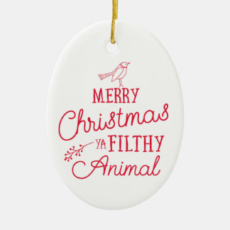 Ornamento De Cerâmica Feliz Natal Ya Suja Cerâmica Animal