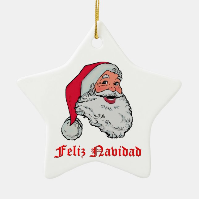 Ornamento De Cerâmica Feliz Navidad (Frente)