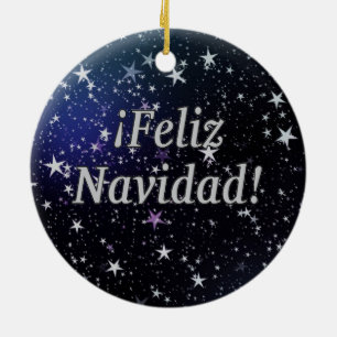 Ornamento De Cerâmica ¡ Feliz Navidad! Feliz Natal no wf espanhol