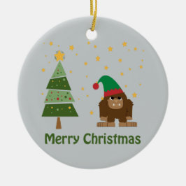 Ornamento De Cerâmica Feliz Pé Grande de Natal