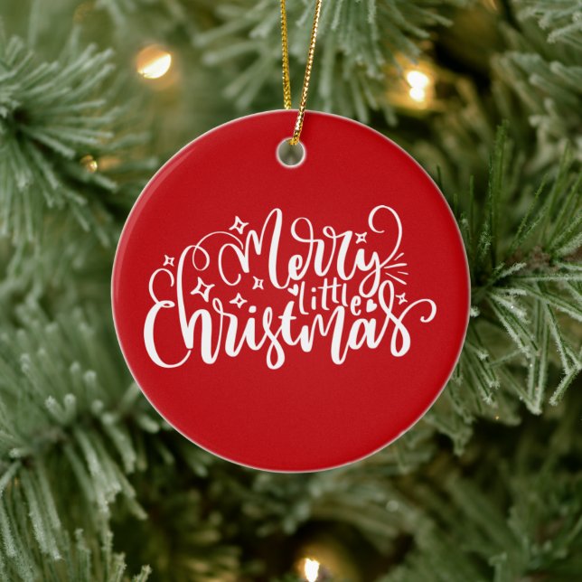 Ornamento De Cerâmica Feliz pequeno Natal (Árvore)