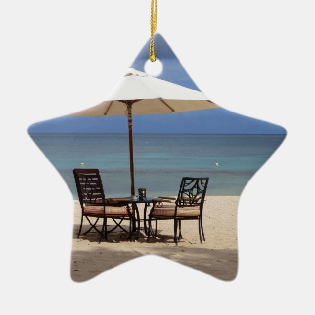 Ornamento De Cerâmica Feliz Saída (Frente)