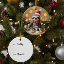 Feliz Slothmas Papai Noel Sloth Personalizado
