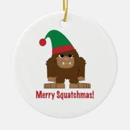 Ornamento De Cerâmica Feliz Squatchmas!