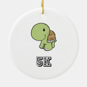 Ornamento De Cerâmica Feliz Tartaruga 5K