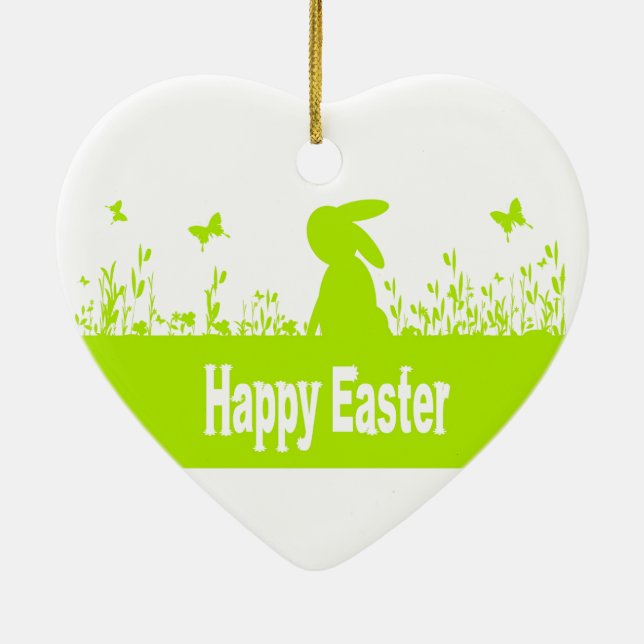 Ornamento De Cerâmica Felz pascoa (Verso)