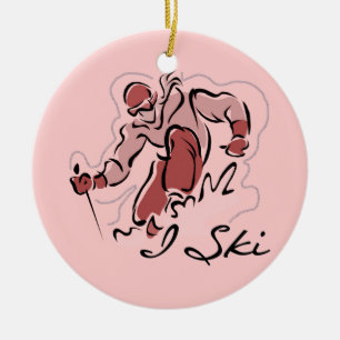 Ornamento De Cerâmica Fêmea eu esquio camisas e presentes de T