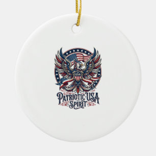 Ornamento De Cerâmica Fenix Patriótico Híbrido Patriota Animal Híbrido P