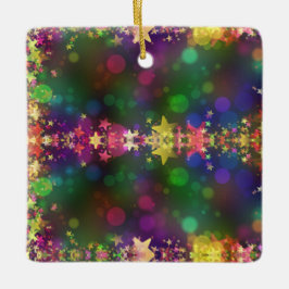 Ornamento De Cerâmica Feriado das Estrelas de Natal