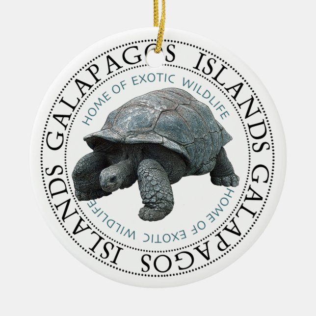 Ornamento De Cerâmica Feriado Das Ilhas Galápagos (Frente)
