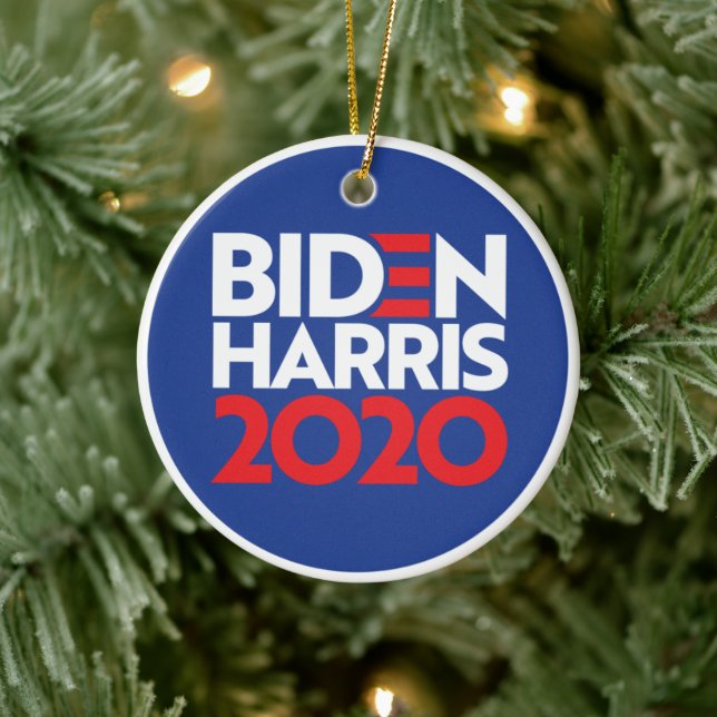 Ornamento De Cerâmica Feriado de Biden Harris 2020 (Árvore)