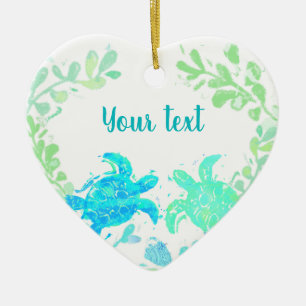 Ornamento De Cerâmica Feriado de casal ou Favor de Casamento de Férias