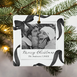 Ornamento De Cerâmica Feriado de Fotografia do Arco Branco Elegante