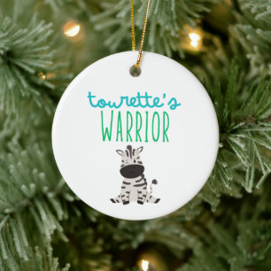Ornamento De Cerâmica Feriado de Natal bonito e guerreiro de tourette