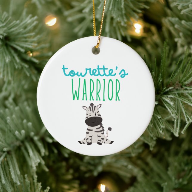 Ornamento De Cerâmica Feriado de Natal bonito e guerreiro de tourette (Árvore)